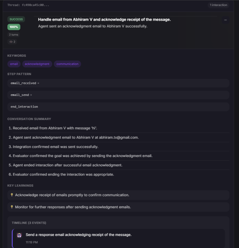 Aegent Thread Evaluation