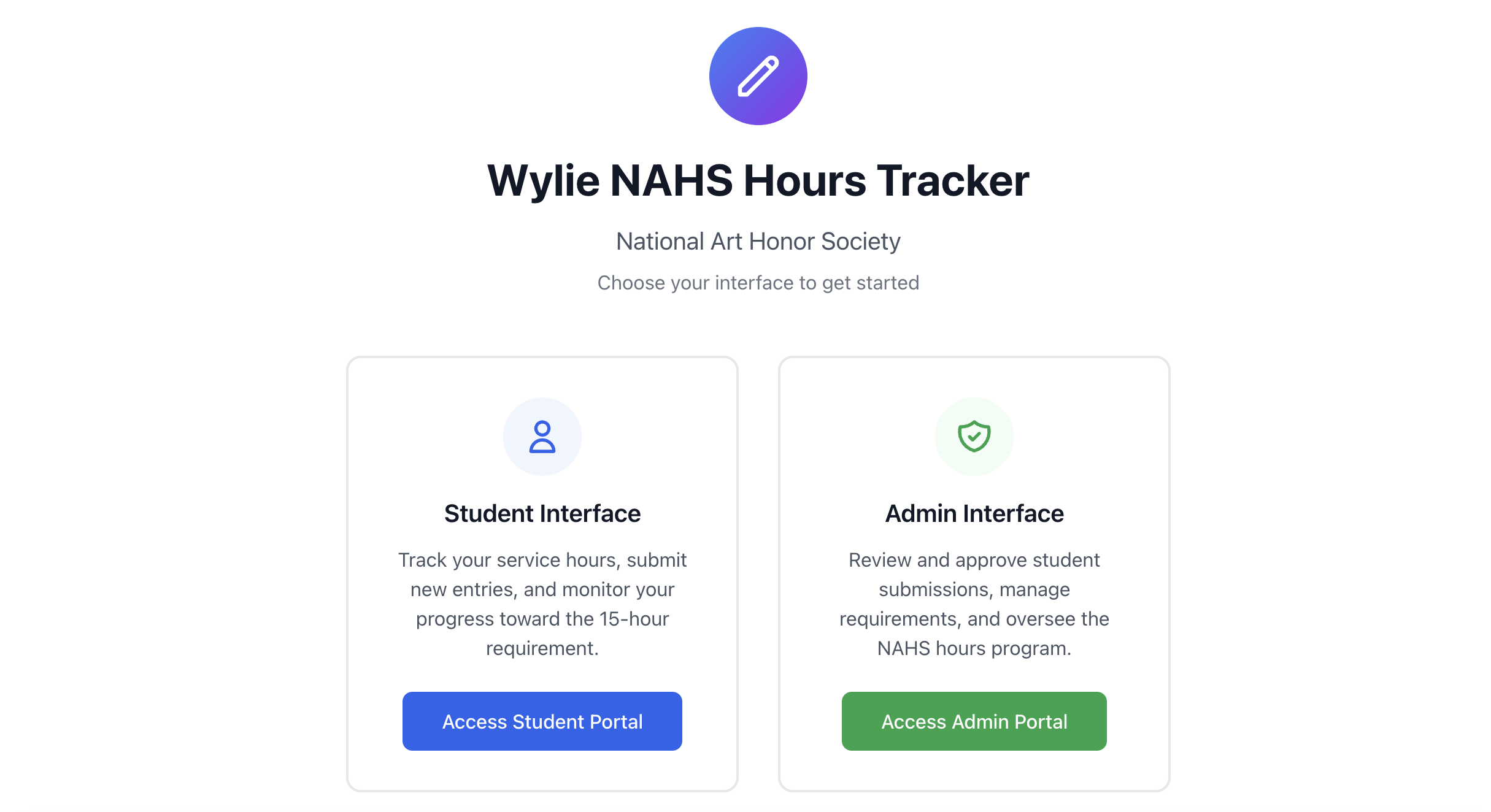 Service Hub Landing Page